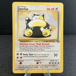 Snorlax 27/64 Jungle Rare Non-Holo Vintage WOTC Pokemon TCG Card - Image 1