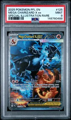 PSA 9 Mega Charizard X ex #125 Phantasmal Flames Alt Art SIR Pokemon Card Mint - Image 1