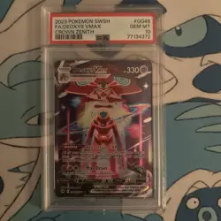 2023 Pokemon Crown Zenith #GG45 DEOXYS VMAX FULL ART RARE PSA 10 GEM MINT - Image 1