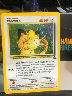 WOTC Pokemon TCG Promo - Holo Rare - Meowth #10 - w/ SWIRL - NM x1 - Image 1