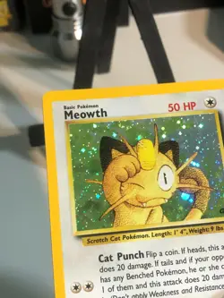 WOTC Pokemon TCG Promo - Holo Rare - Meowth #10 - w/ SWIRL - NM x1 - Image 4