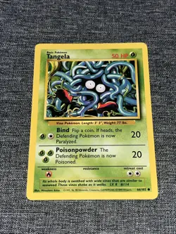 Tangela 66/102 Pokemon Base Set Unlimited Common NM 1999 Vintage - Image 1