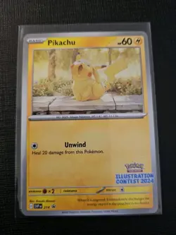 Pikachu Illustration Contest 2024 Pokemon TCG Scarlet & Violet Promo NM - Image 1