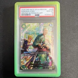 2026 ONE PIECE OP14-EB04-THE AZURE SEA'S SEVEN #006 RORONOA ZORO PSA 10 - Image 1
