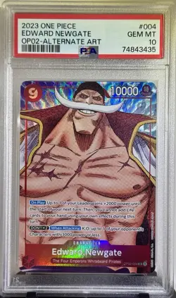 PSA 10 Edward Newgate OP02-004 Alt Art | One Piece TCG - Image 1