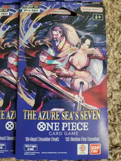One Piece The Azure Sea’s Seven Sleeved Booster Packs OP-14 EB04 lot of 10 - NEW - Image 2
