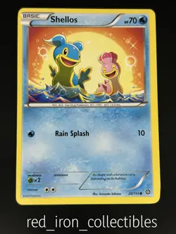 Shellos 28/114 Common Steam Siege XY Pokemon Card 2016 - Image 1