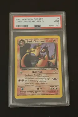 2000 Team Rocket #4 Dark Charizard Holo PSA 9 Mint Pokemon Card - Image 1