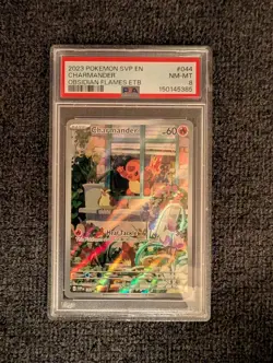 Pokemon TCG Charmander Obsidian Flames Promo Card #044 PSA 8 - Image 1