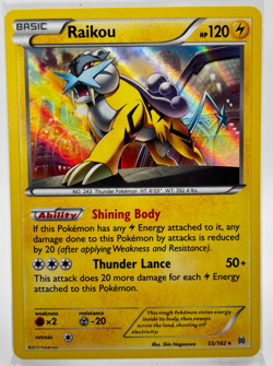 Raikou 55/162 Holo Rare Pokemon Card Breakthrough 2015 LP - Image 1