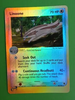 POKEMON Card Ruby & Sapphire REVERSE HOLO LINOONE 38/109 LP/EX Uncommon 2003! - Image 3