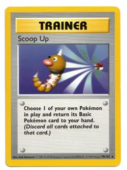 Pokemon Card: Scoop Up 78/102 Shadowless Base Set Vintage Rare! EX - Image 1