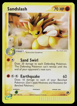 Pokemon Card - Sandslash Sandstorm 21/100 Reverse Holo Rare - Image 1