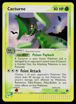 Pokemon Card - Cacturne Sandstorm 2/100 Holo Reverse Holo Rare - Image 1