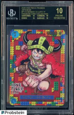 2025 One Piece Promos JPN P110 Monkey D. Luffy Premium Card BGS 10 BLACK LABEL - Image 1