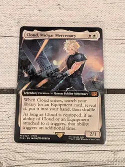 Magic the Gathering Final Fantasy Cloud, Midgard Mercenary Extended Art Non-foil - Image 1