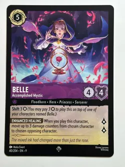 Belle - Accomplished Mystic Super Rare Fabled 40/204 NM Lorcana Card - Image 1