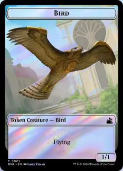 Bird // Angel (0003) Double-Sided Token 1//3 MTG RVR NM Foil - Image 1