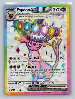 Espeon ex SVP 175 Holo Promo Scarlet & Violet Promo Pokemon NM - Image 1