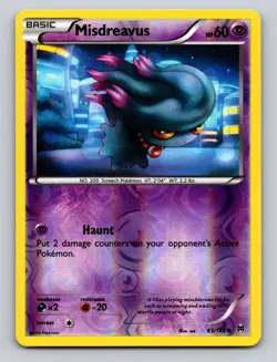 Misdreavus 65/162 Common XY BREAKthrough Pokemon Reverse Holo NM - Image 1