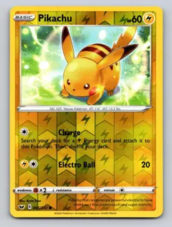 Pikachu - 065/202 Sword & Shield Pokemon Reverse Holo NM - Image 1