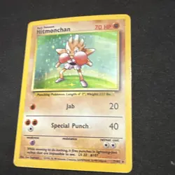Hitmonchan Base Set 007/102 Unlimited Holo Rare English Pokemon TCG 70 HP - Image 4