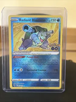 💧🐢Pokemon TCG 2022 Radiant Blastoise #018/078 SWSH Pokemon GO - Image 1