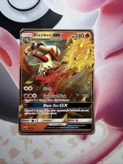 Blaziken GX Ultra Rare Pokemon TCG Sun & Moon SM - Celestial Storm 28/168 NM - Image 1