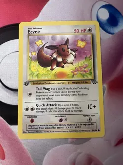 Pokemon TCG Jungle #51/64 Eevee 1st Edition LP - Image 1