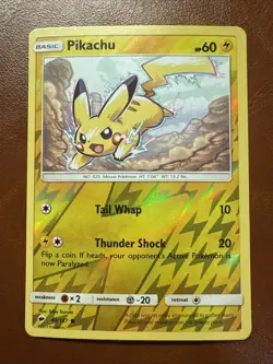 POKEMON PIKACHU 40/147 COMMON REVERSE HOLOFOIL BURNING SHADOWS - Image 1