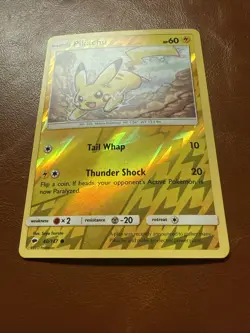 POKEMON PIKACHU 40/147 COMMON REVERSE HOLOFOIL BURNING SHADOWS - Image 2