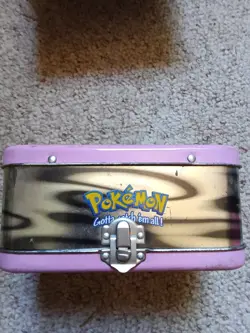 Vintage Rapidash Pokemon Tin Case From The Late 90's / Early 2000's 6"x4"x3" - Image 3