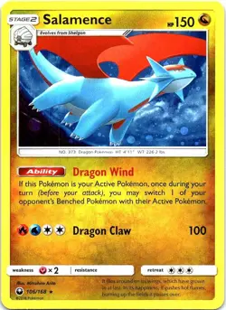 Salamence 106/168 Holo Rare Celestial Storm Pokemon Holo Near Mint - Image 1
