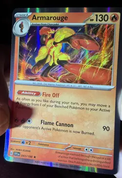 Armarouge 041/198 VERTICAL LINE HOLO USA EXCLUSIVE Pokemon Scarlet & Violet TCG - Image 1