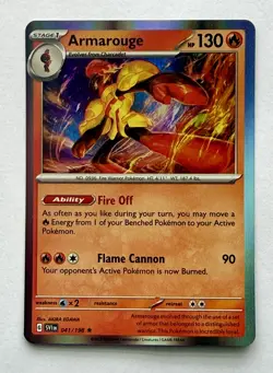 Armarouge 041/198 VERTICAL LINE HOLO USA EXCLUSIVE Pokemon Scarlet & Violet TCG - Image 3