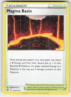 Magma Basin 144/172 Uncommon Brilliant Stars Pokemon Near Mint - Image 1