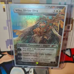 Miku, Divine Diva, Elspeth Tirel Foil, NM - Secret Lair x Hatsune English MTG - Image 1