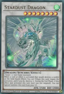 Yugioh! LP Stardust Dragon - DUPO-EN103 - Ultra Rare - Limited Edition Lightly P - Image 1