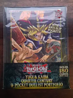 YuGiOh Yugi & Kaiba Quarter Century 9-Pocket Duelist Portfolio Konami SEALED - Image 1