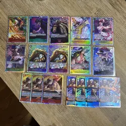 One Piece Card Lot 12 Cards 6 SR 6 Rare Holo Bundle NM English - Image 1