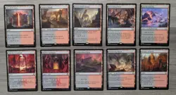 MTG Magic Set of 10 Rakdos Dual Lands EDH Commander Deck Staples Black Red Mana - Image 1