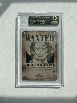 Shanks OP09-004 Wanted Poster Emperors in the New World BGS BLACK LABEL 10 - Image 1