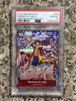 Monkey.D.Luffy (One Piece Day Dallas 2025) ST10-006 - PSA 10 - Image 1