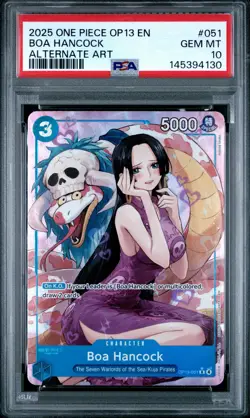 2025 ONE PIECE OP13-CARRYING ON HIS WILL ALTERNATE ART #051 BOA HANCOCK PSA 10 - Image 1
