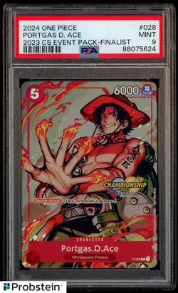 One Piece Textured Portgas D. Ace 2023 Championship Event Pack Finalist PSA 9 - Image 1