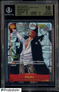 2024 One Piece Emperors in the New World Shanks MANGA ART SR BGS 10 PRISTINE - Image 1