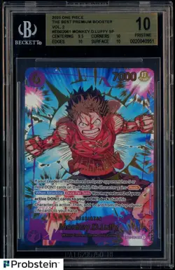 2025 One Piece THE BEST Premium Booster Vol. 2 Monkey D Luffy SP BGS 10 PRISTINE - Image 1