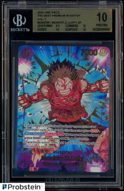 2025 One Piece THE BEST Premium Booster Vol. 2 Monkey D Luffy SP BGS 10 PRISTINE - Image 1