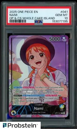2025 One Piece EN OP & CS Whole Cake Island #041 Nami PSA 10 GEM MINT - Image 1