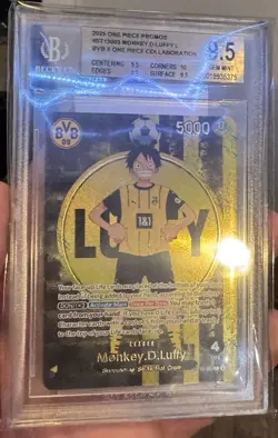 BGS 9.5 One Piece ST13-003 L Monkey D. Luffy BVB Dortmund - ENG - Foil - Graded - Image 2